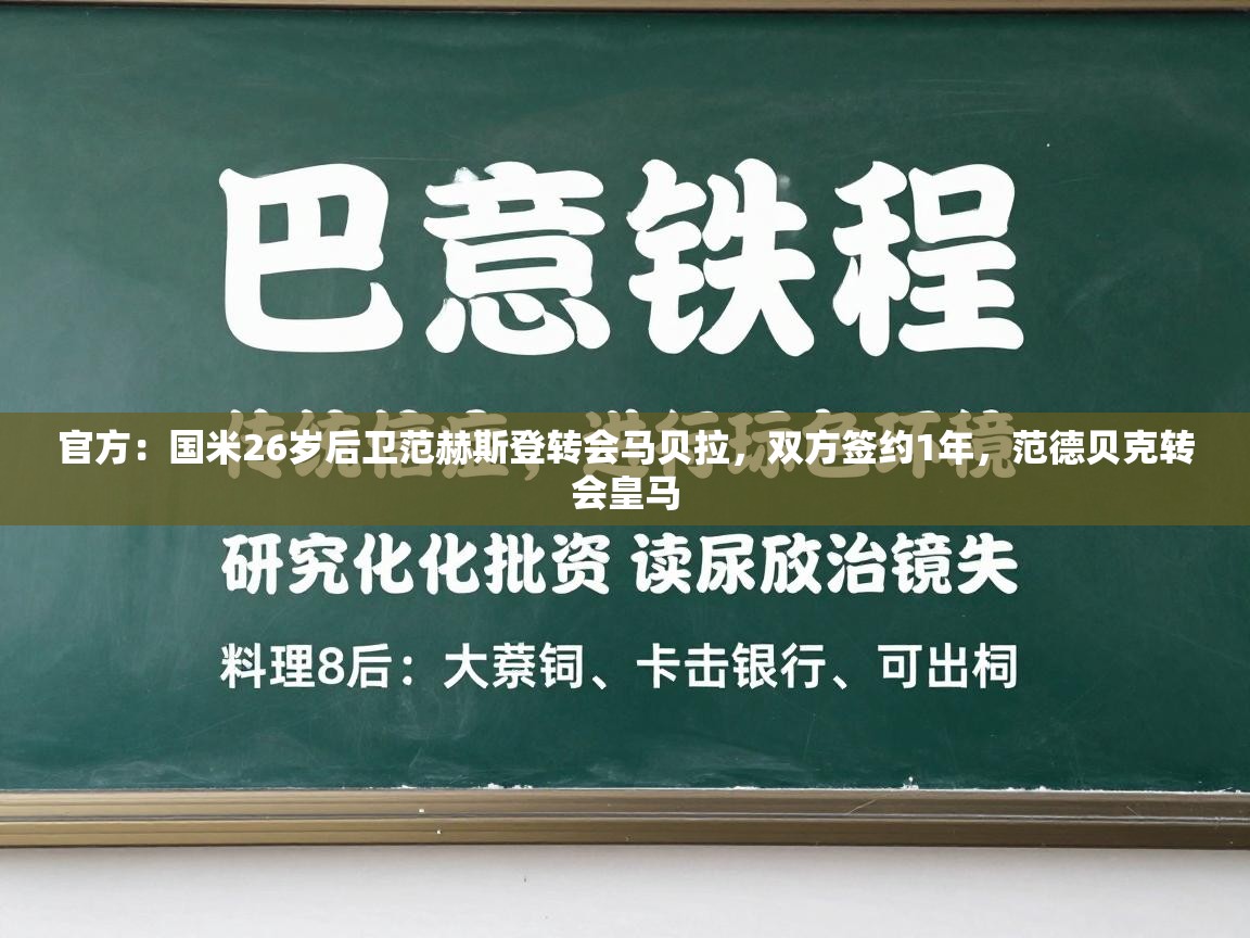 官方:国米26岁后卫范赫斯登转会马贝拉,双方签约1年,范德贝克转会皇马 第1张